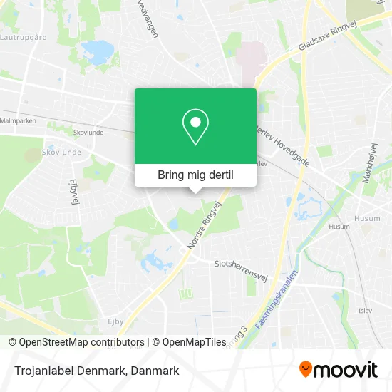 Trojanlabel Denmark kort