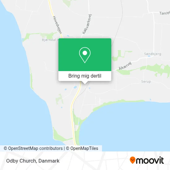 Odby Church kort