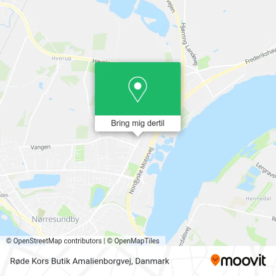 Røde Kors Butik Amalienborgvej kort