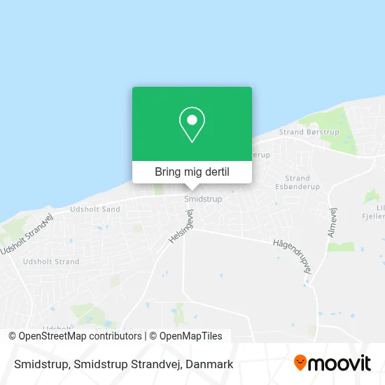 Smidstrup, Smidstrup Strandvej kort