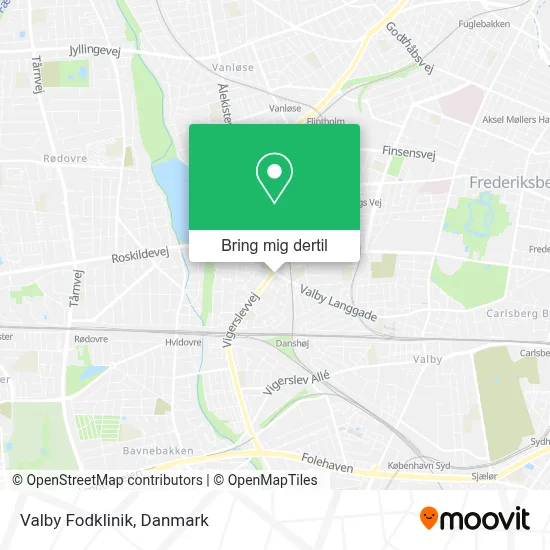 Valby Fodklinik kort