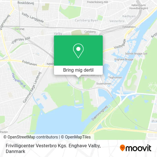 Frivilligcenter Vesterbro Kgs. Enghave Valby kort