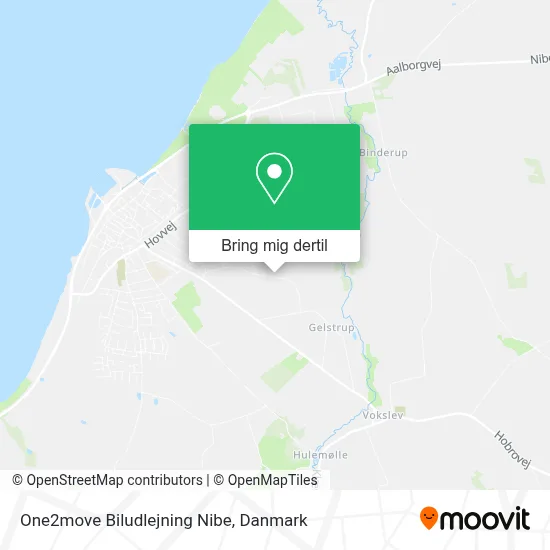 One2move Biludlejning Nibe kort
