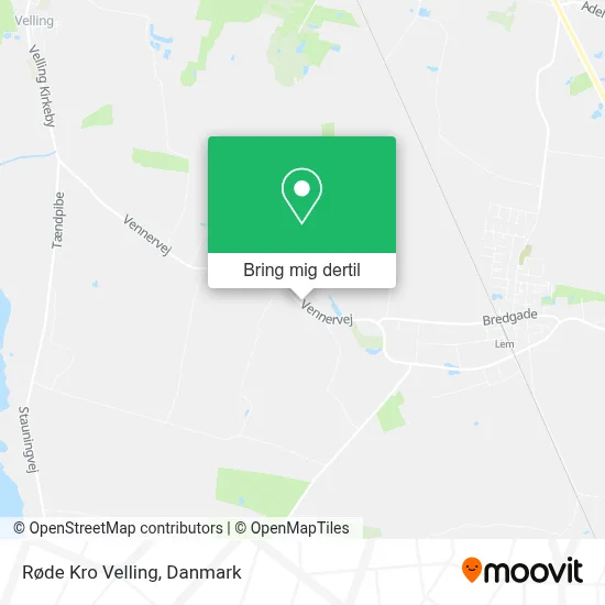 Røde Kro Velling kort