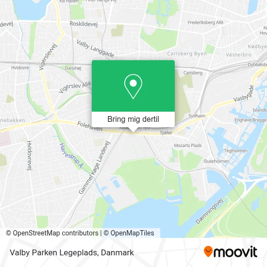 Valby Parken Legeplads kort