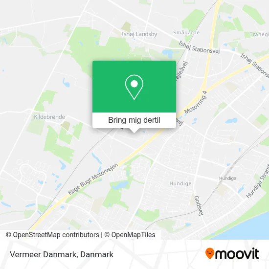 Vermeer Danmark kort