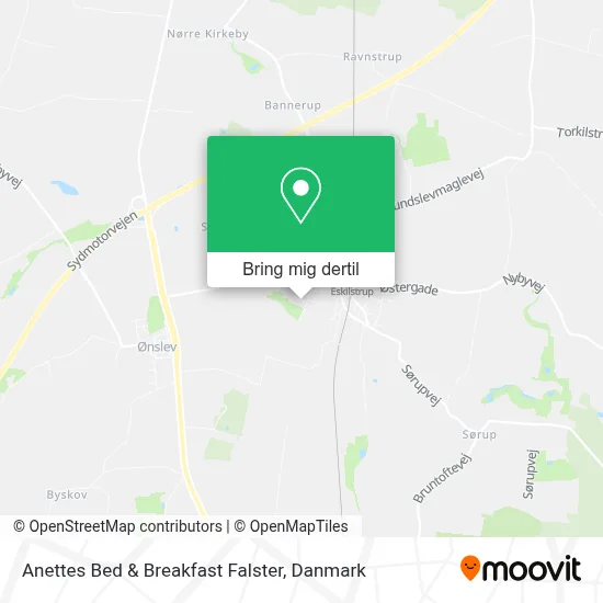 Anettes Bed & Breakfast Falster kort