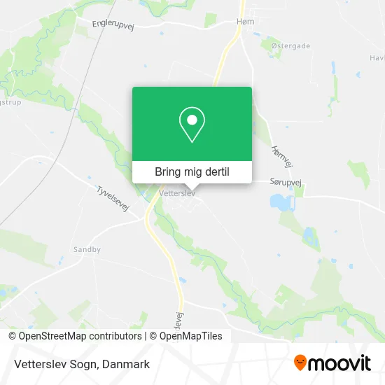 Vetterslev Sogn kort