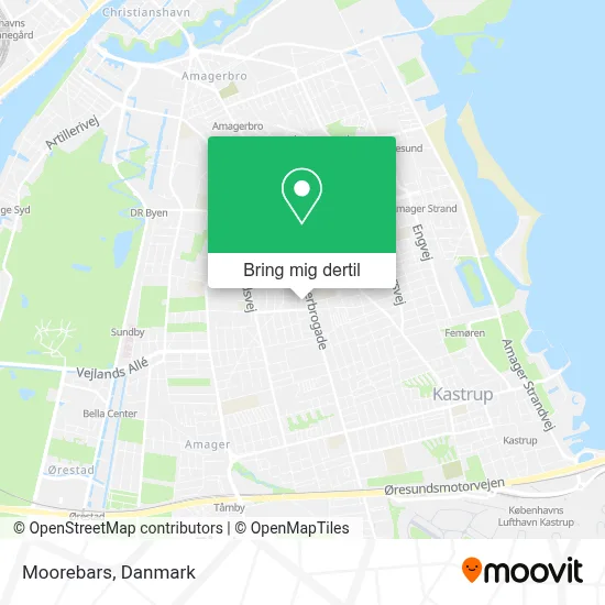 Moorebars kort