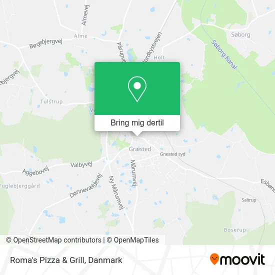 Roma's Pizza & Grill kort