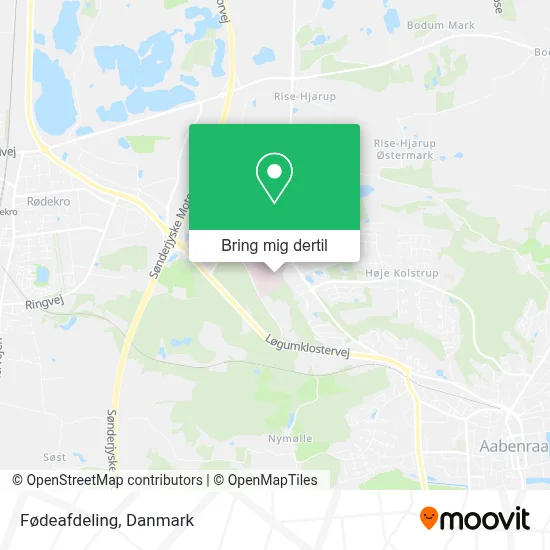 Fødeafdeling kort