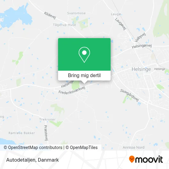 Autodetaljen kort