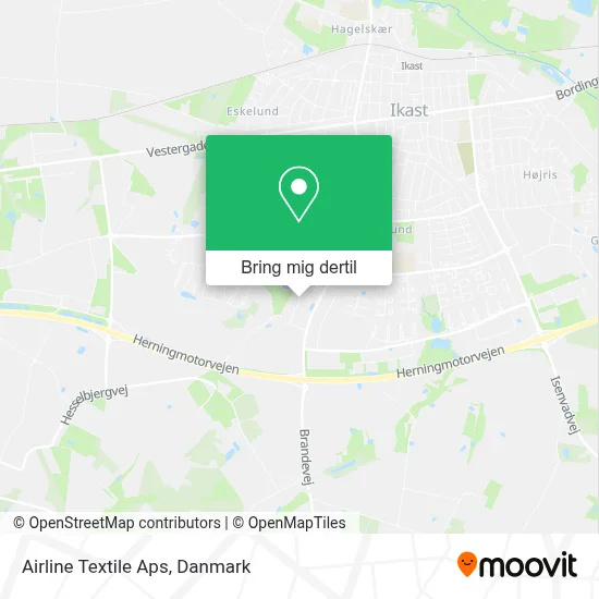 Airline Textile Aps kort