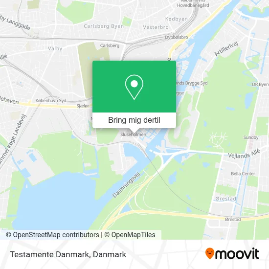 Testamente Danmark kort
