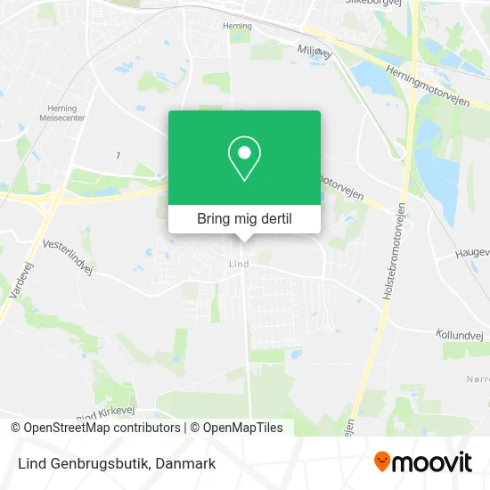 Lind Genbrugsbutik kort