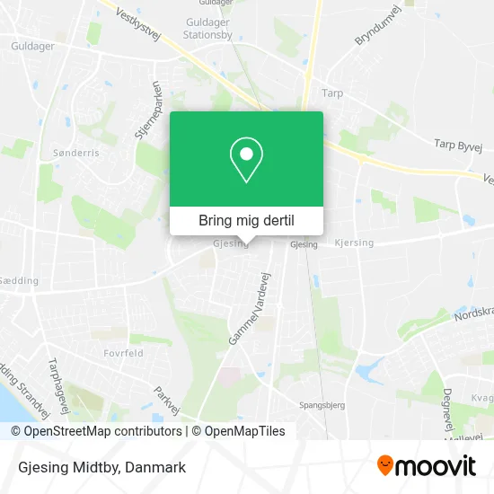 Gjesing Midtby kort