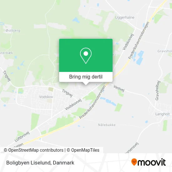 Boligbyen Liselund kort