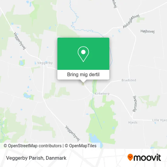 Veggerby Parish kort