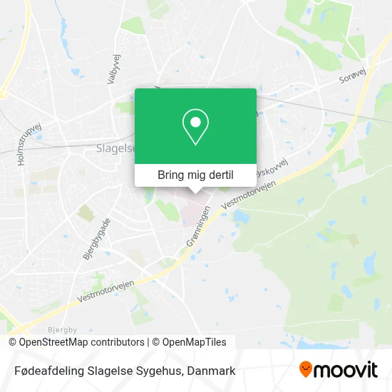 Fødeafdeling Slagelse Sygehus kort
