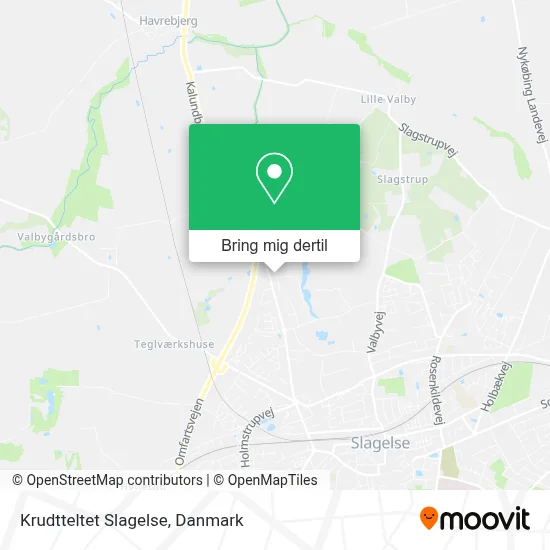 Krudtteltet Slagelse kort