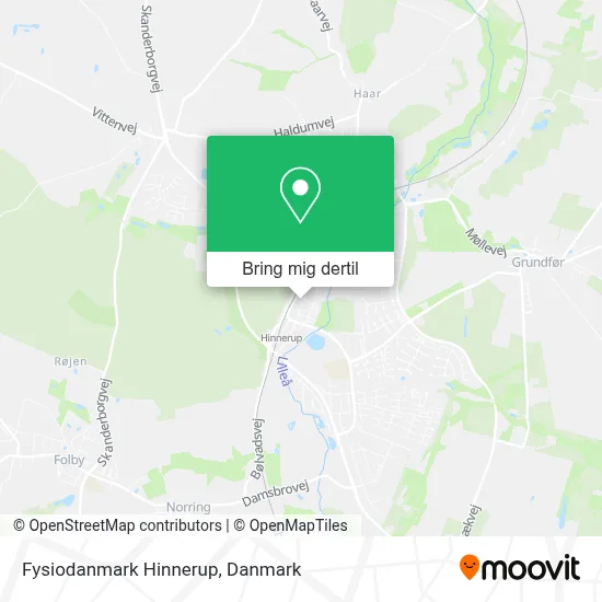 Fysiodanmark Hinnerup kort