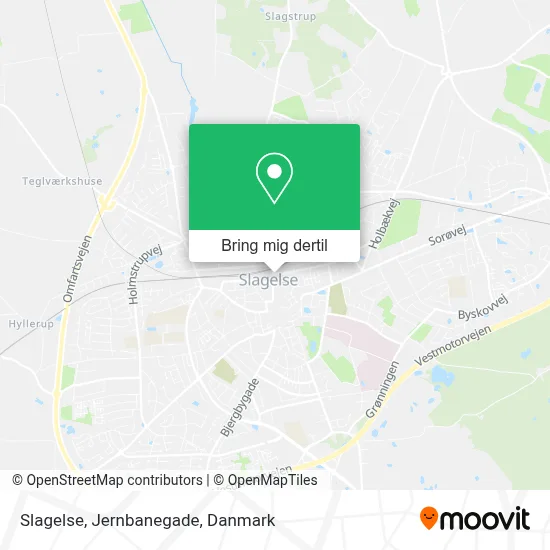 Slagelse, Jernbanegade kort