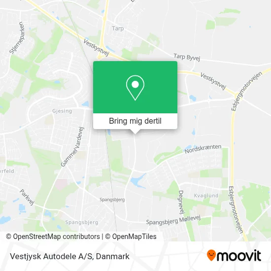 Vestjysk Autodele A/S kort