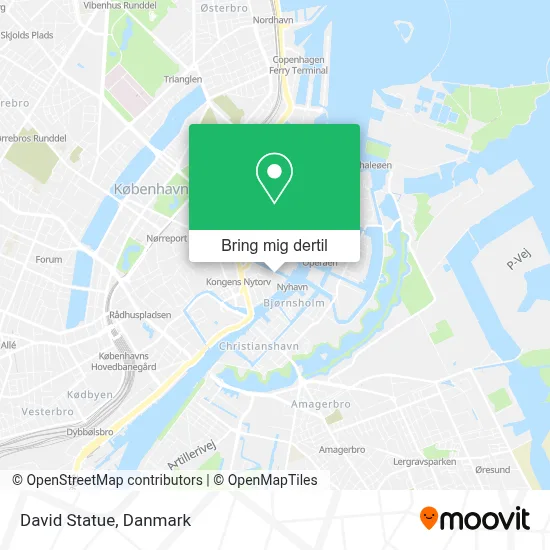 David Statue kort
