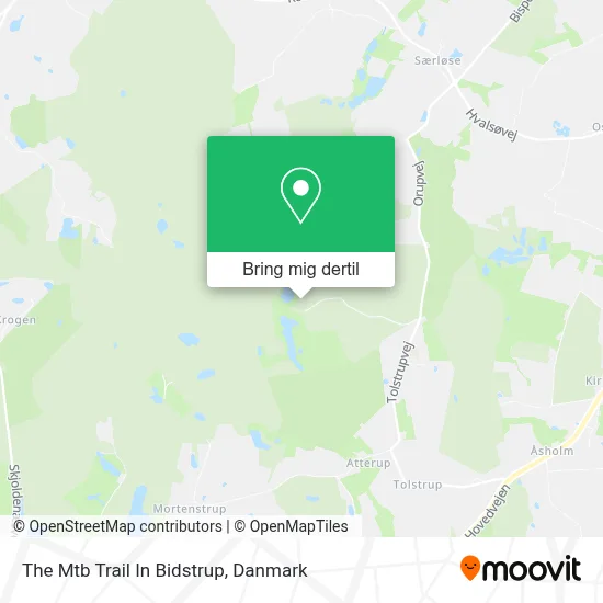 The Mtb Trail In Bidstrup kort