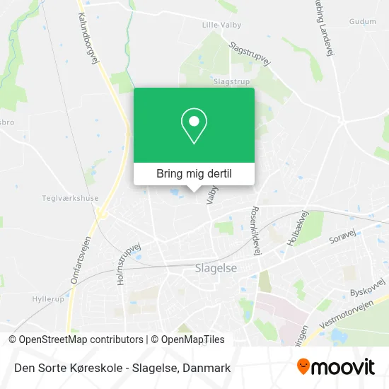 Den Sorte Køreskole - Slagelse kort