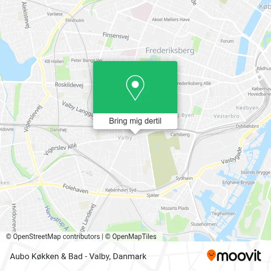 Aubo Køkken & Bad - Valby kort