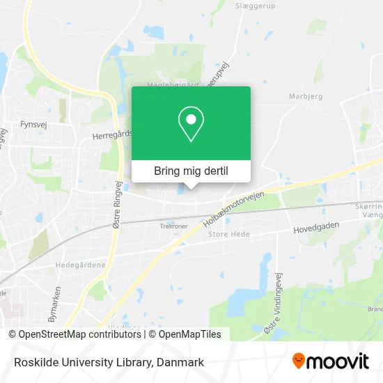 Roskilde University Library kort