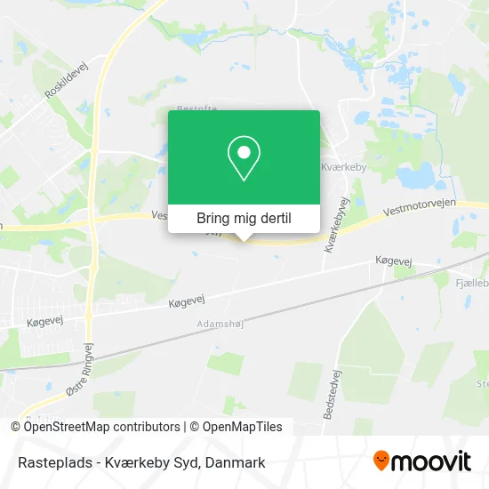 Rasteplads - Kværkeby Syd kort