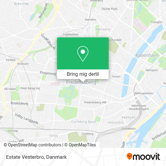 Estate Vesterbro kort