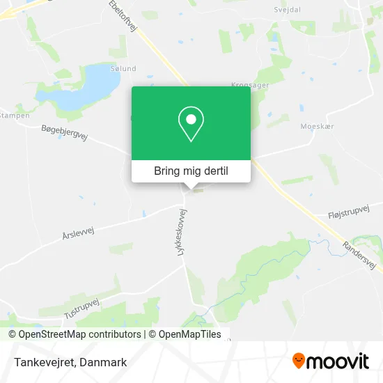 Tankevejret kort