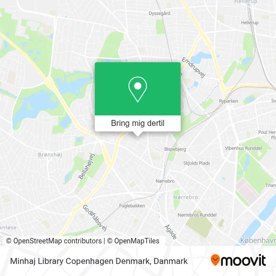 Minhaj Library Copenhagen Denmark kort