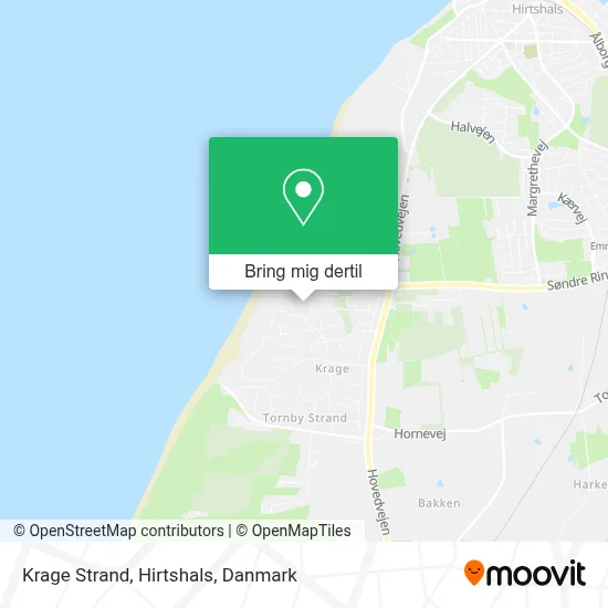 Krage Strand, Hirtshals kort