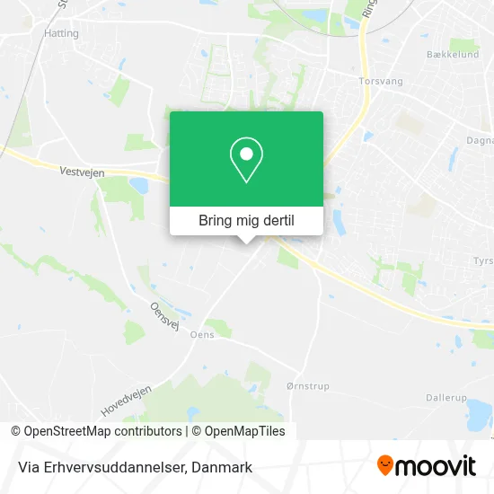 Via Erhvervsuddannelser kort