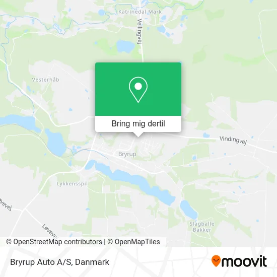 Bryrup Auto A/S kort