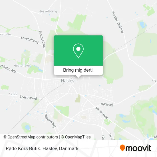 Røde Kors Butik. Haslev kort