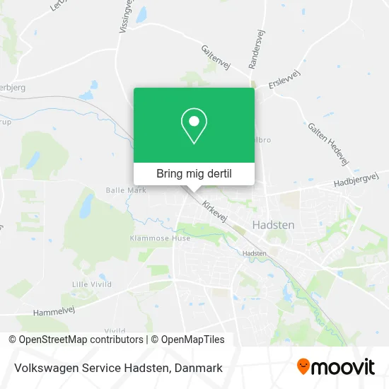 Volkswagen Service Hadsten kort