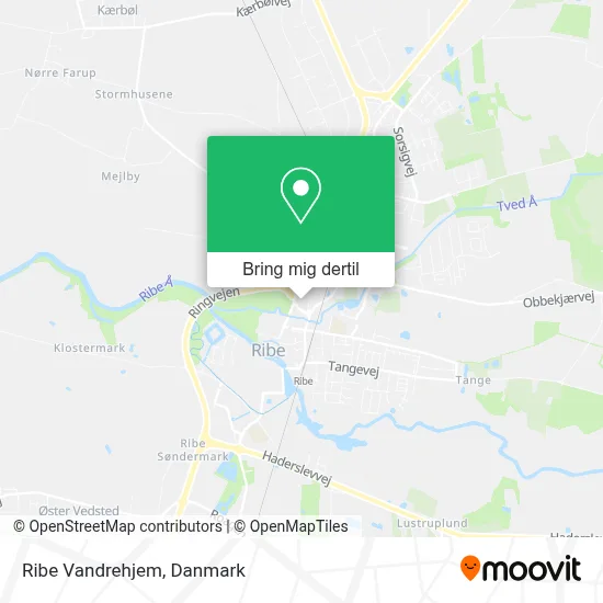 Ribe Vandrehjem kort
