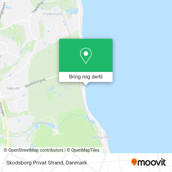 Skodsborg Privat Strand kort