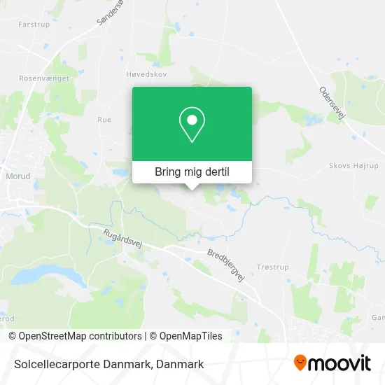 Solcellecarporte Danmark kort
