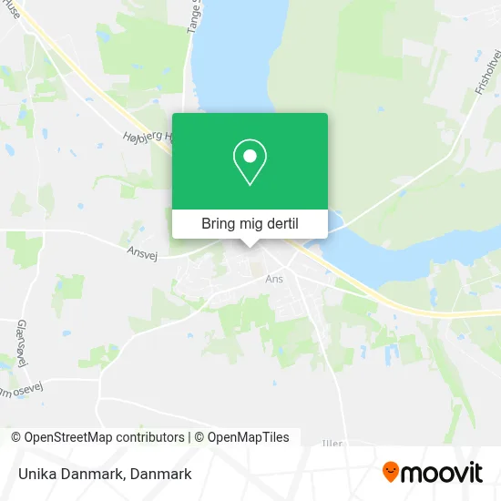Unika Danmark kort