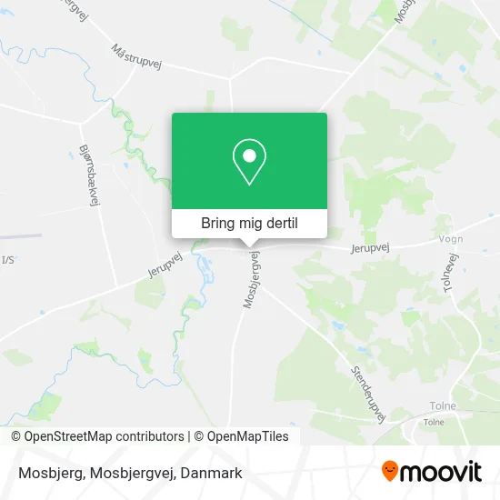 Mosbjerg, Mosbjergvej kort