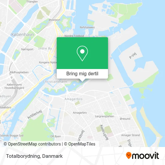 Totalborydning kort