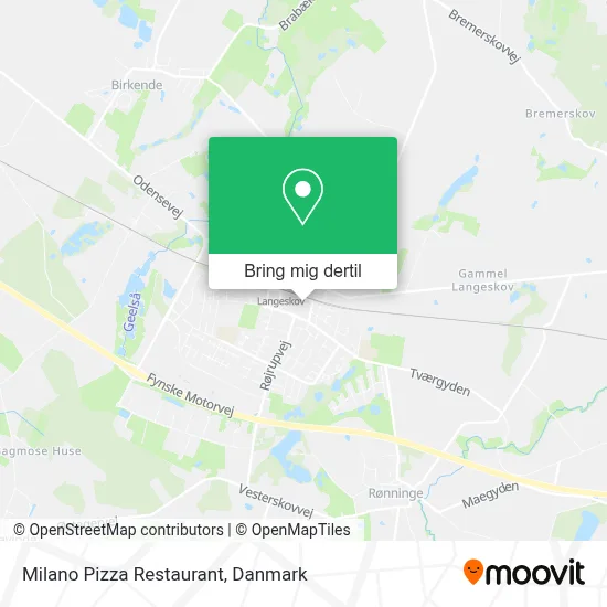 Milano Pizza Restaurant kort