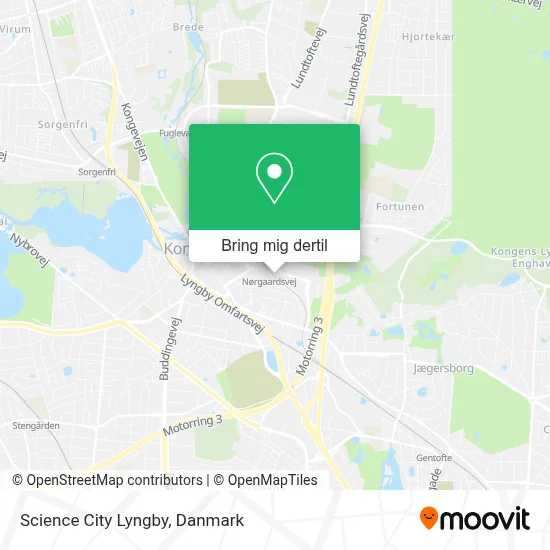 Science City Lyngby kort