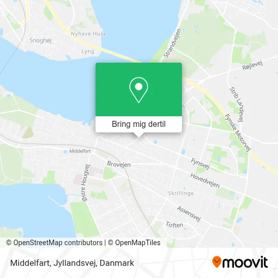 Middelfart, Jyllandsvej kort